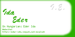 ida eder business card